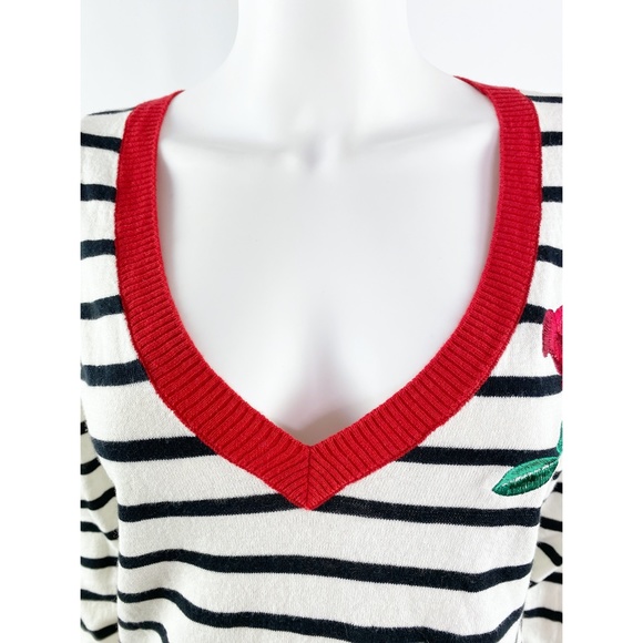 Chaser Black & White Striped Garden Knit Sweater - Picture 5 of 11